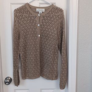 Saks Fifth Avenue sweater knitted vintage petite size PL